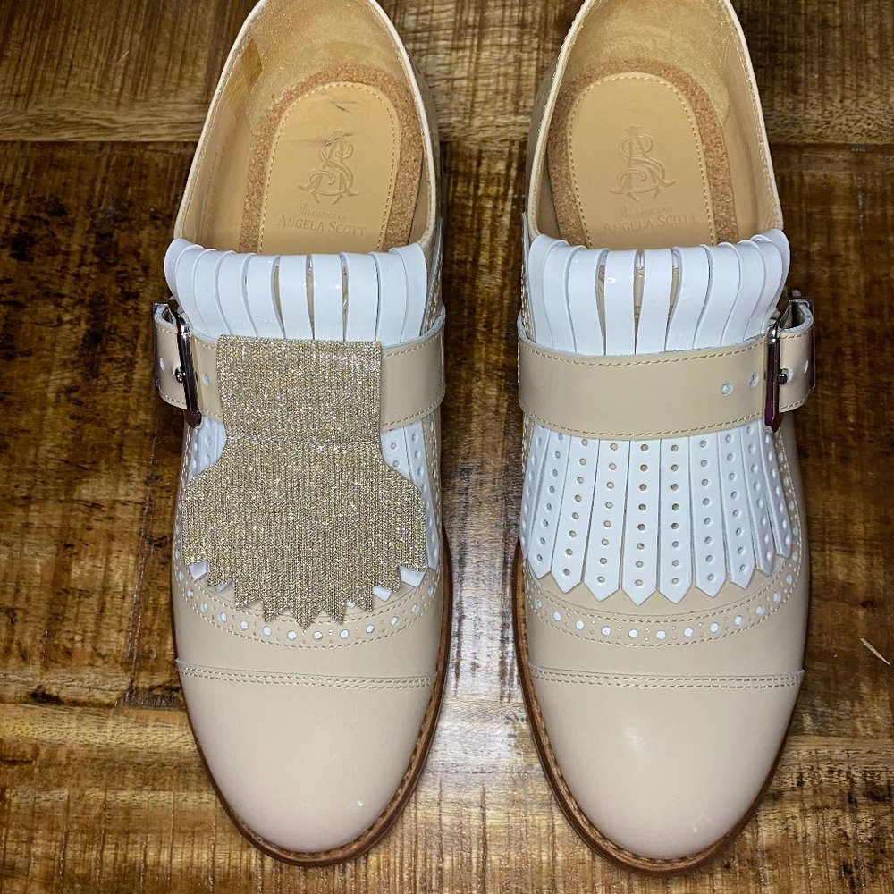 The Office of Angela Scott Mr. Oliver Lug Oxford in Linen, size 39.5 (9.5)